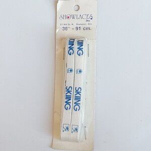 VINTAGE SHOWLACES SKIING Boot Laces Replacements NEW OLD STOCK 36" / 91 cm
